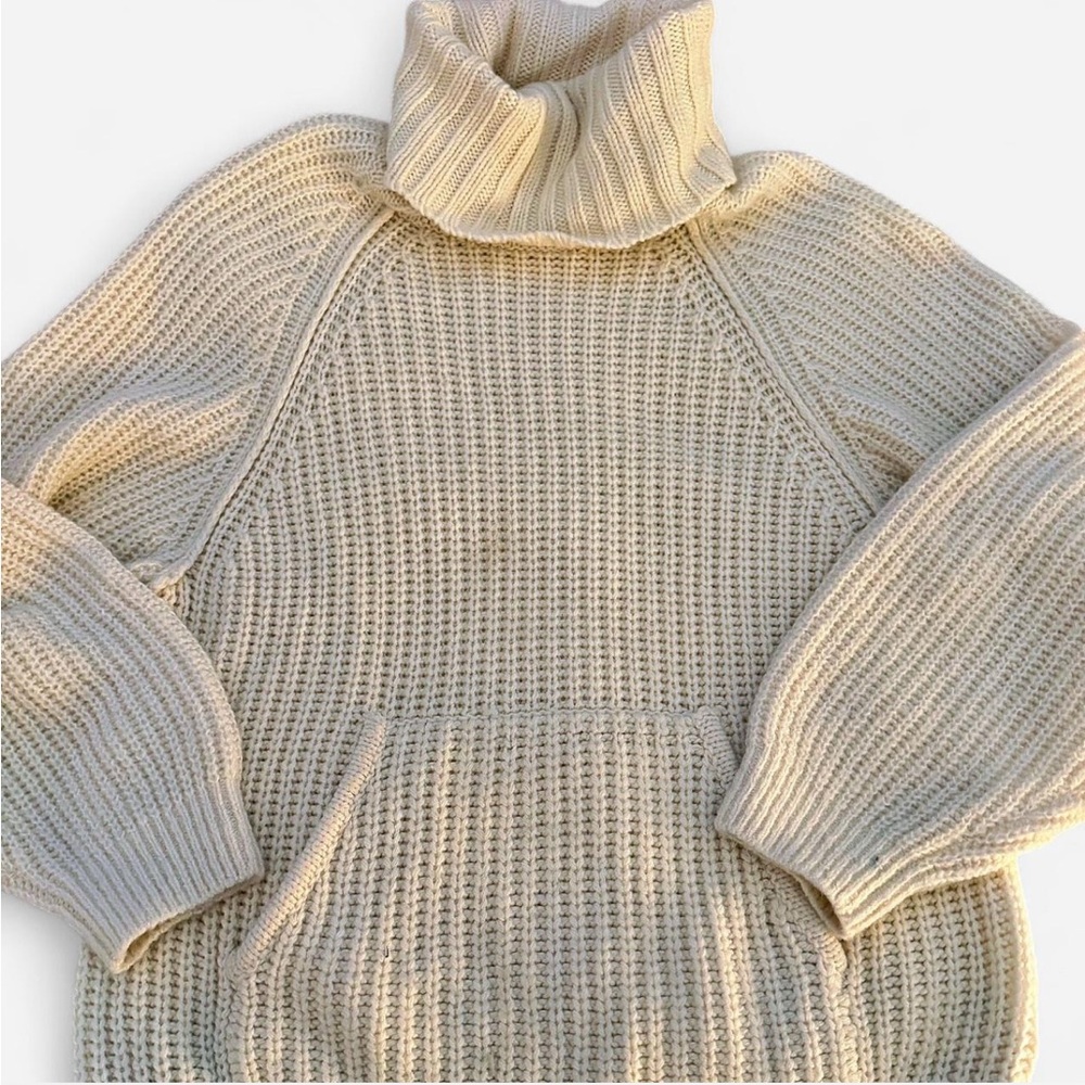 Reiss Harley Wool Cashmere Blend Chunky Oversized Turtleneck Small Snow Day Cozy - Picture 2 of 8